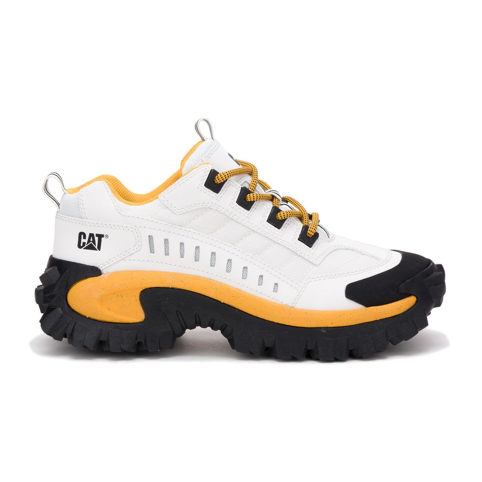Sneakersy Męskie Caterpillar Intruder Białe Żółte | PL-4637