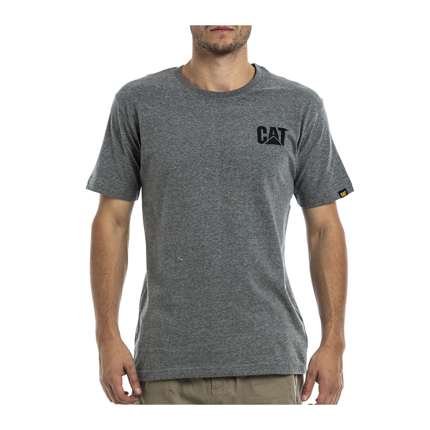 T-Shirts Męskie Caterpillar Trademark Szare | PL-5104
