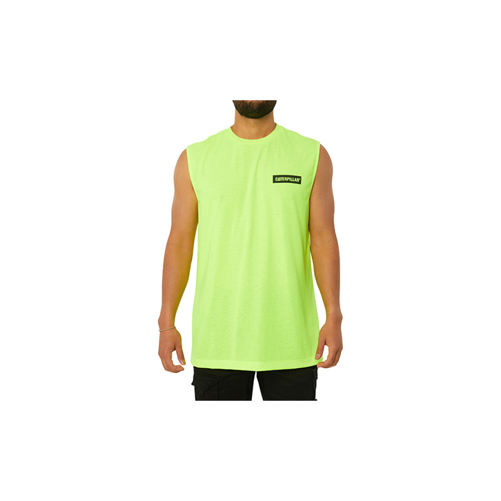 Tank Top Męskie Caterpillar Icon Muscle Żółte | PL-0412